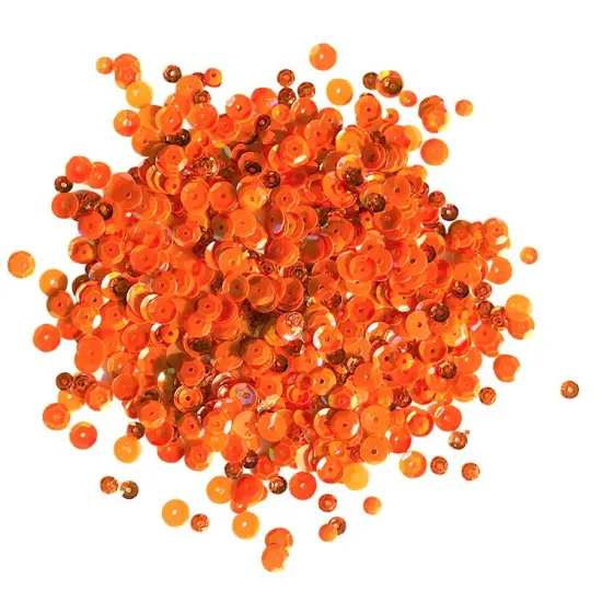 Buttons Galore Loose Sequin Assortments for Craft - 5,000 Pieces 45 Grams Orange smoothie {2}