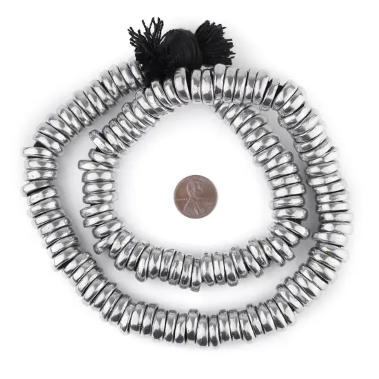 The Bead Chest Aluminum Mursi Ring Beads (16mm): Tribal Metal Spacers {2}