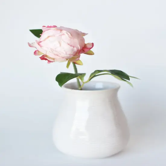 18" Faux Peony Bud Stem Light Pink {4}