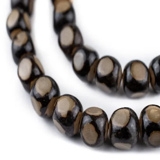 TheBeadChest Carved Cube Natural Seed Beads 12mm Multicolor Wood 26 Inch Strand {1}