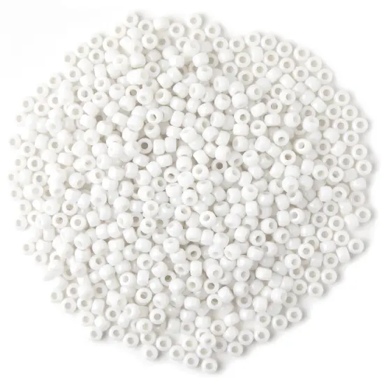CousinDIY Pony Beads 6mmx9mm 720/Pkg-Pearl White {3}