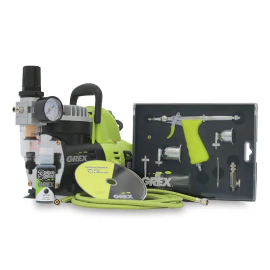 Grex Airbrush Combo Kit - Tritium Side Feed Airbrush {1}