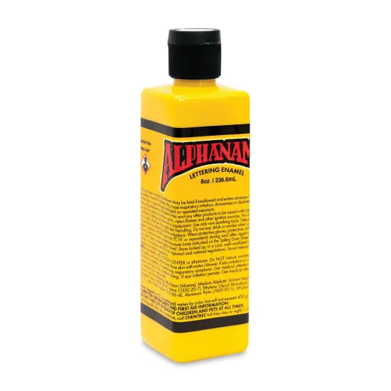 Alpha6 Alphanamel Lettering Enamel - Alpha Yellow, 236.6 ml, Bottle {1}