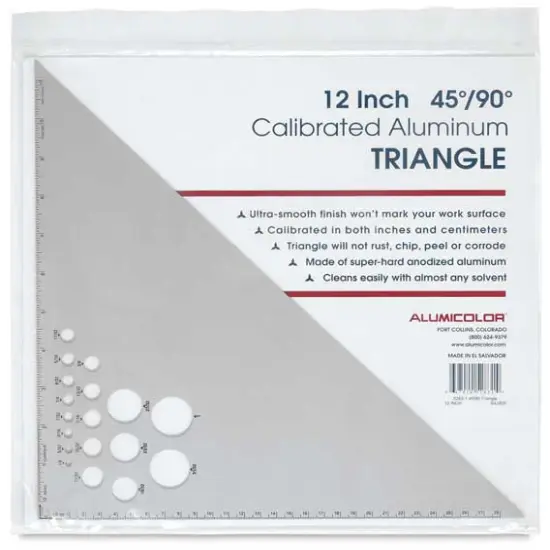 Alumicolor Aluminum Triangle - 12", 45/90 {1}