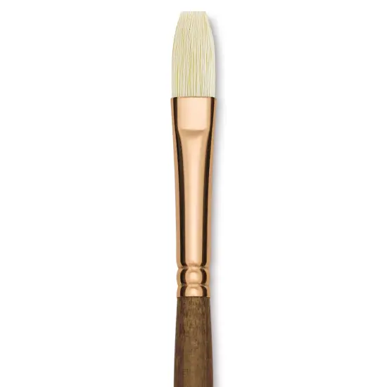 Princeton Best Natural Bristle Brush - Flat, Long Handle, Size 6 {1}