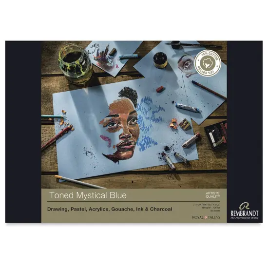 Rembrandt Toned Mixed Media Pad - Mystical Blue, 11.7" x 8.3" {1}