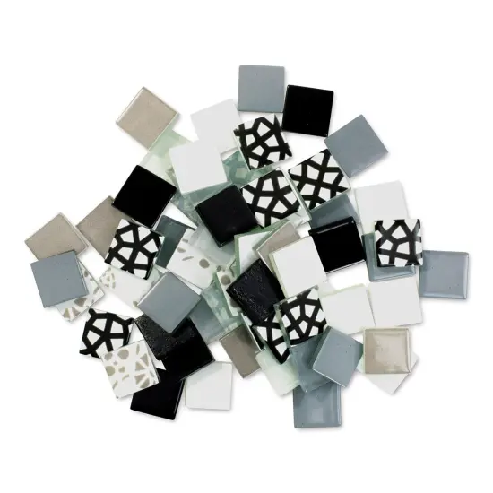 Mosaic Mercantile Patchwork Tiles - Black/Grey, 3 lb {1}