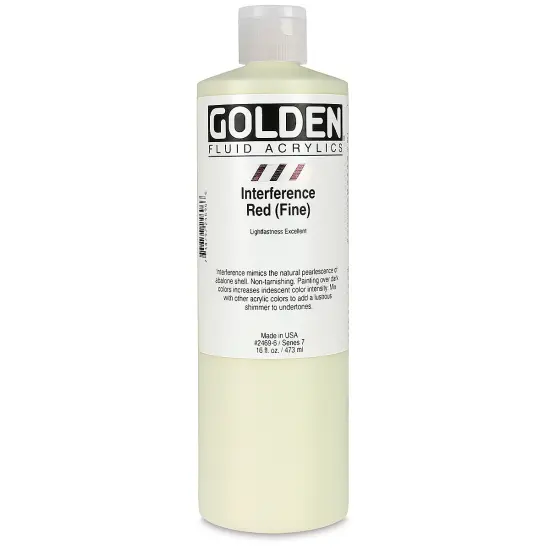 Golden Fluid Acrylics - Interference Red (Fine), 16 oz bottle {2}