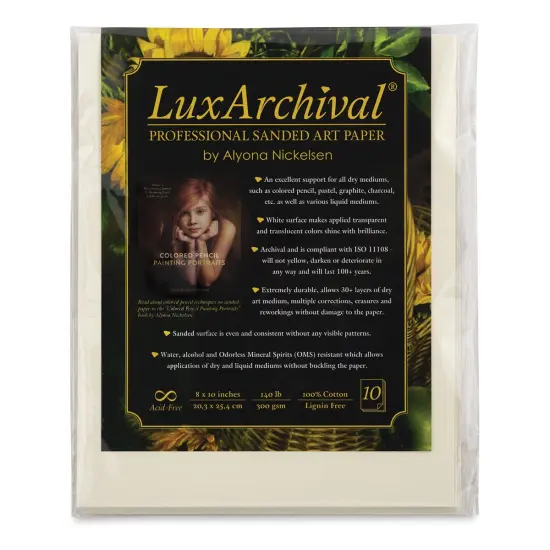 Brush and Pencil LuxArchival Professional Sanded Art Paper - 8" x 10", 400 Grit, Pkg of 10 {1}