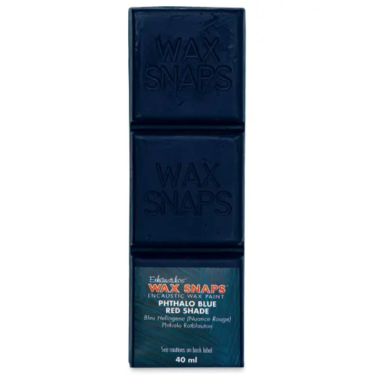 Enkaustikos Wax Snaps Encaustic Paints - Phthalo Blue Red Shade, 40 ml cake {1}