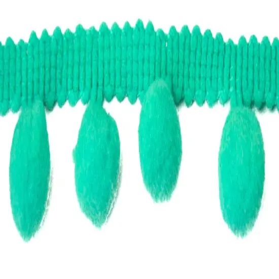 Belagio Pom Trim, 1.25" Wide, 10-Yard Bolt, Turquoise {1}