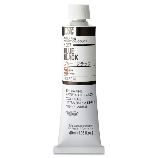 Holbein Artists' Oil Color - Blue Black, 40 ml tube {2}