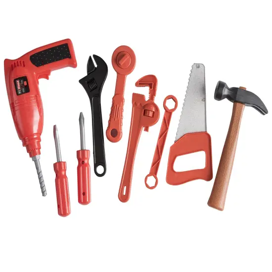 Toy Tool Set Workbench for Toddlers and Children Pretend Play- Kids Workshop Toolbench Building Toys - Kids Tools Playset with Realistic Tools and Electric Drill {3}