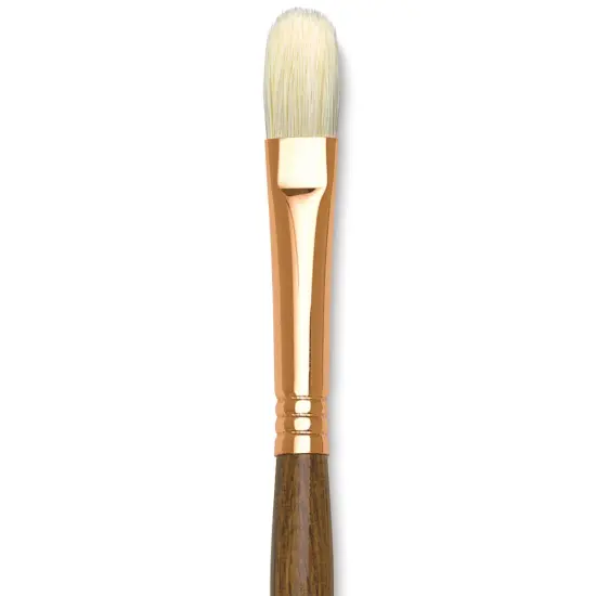 Princeton Best Natural Bristle Brush - Filbert, Long Handle, Size 6 {1}
