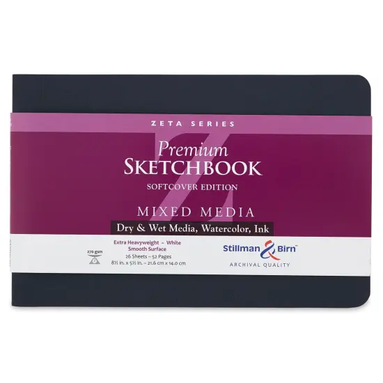 Stillman & Birn Zeta Series Softcover Sketchbook - 5-1/2" x 8-1/2", Landscape {1}
