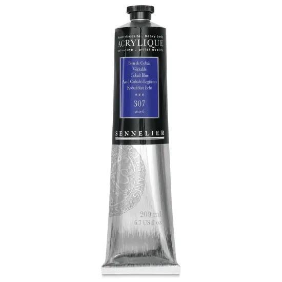 Sennelier Extra-Fine Artist Acryliques - Cobalt Blue, 200 ml tube {1}