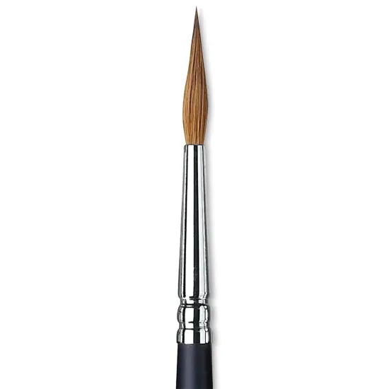 Winsor & Newton Artists' Kolinsky Sable Watercolor Brush - Pointed Round, Short Handle, Size 5 {1}