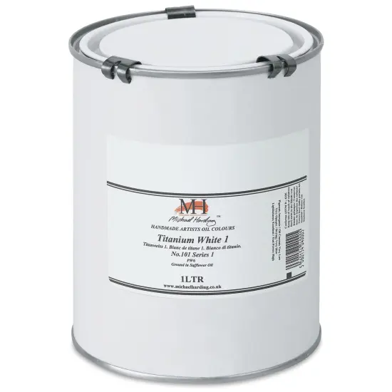 Michael Harding Artists Oil Color - Titanium White No. 1, 1 Liter {1}