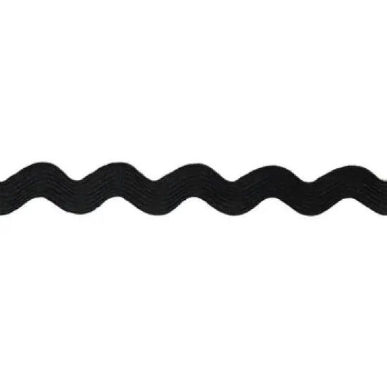 Belagio Medium Ric Rac Trim, 0.75" Wide, 25-Yard Bolt, Black {1}