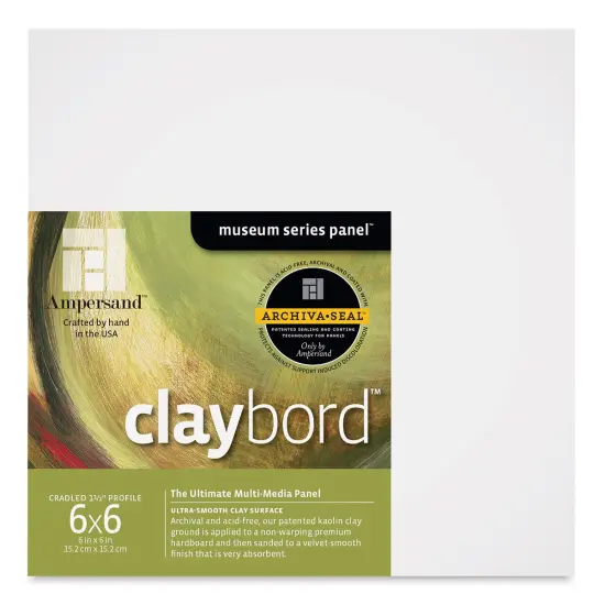 Ampersand Claybord - 6" x 6", 1-1/2" Cradled {1}