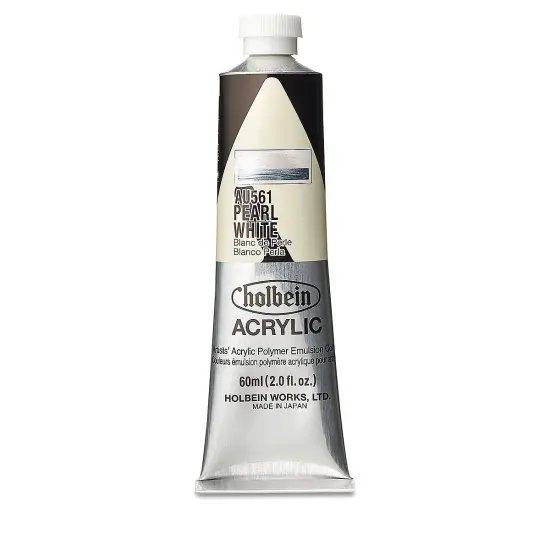 Holbein Heavy Body Artist Acrylics - Pearl White, 60 ml tube {1}