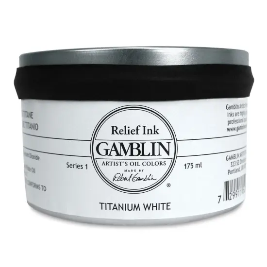 Gamblin Artist's Colors Relief Ink - Titanium White, 175 ml {1}