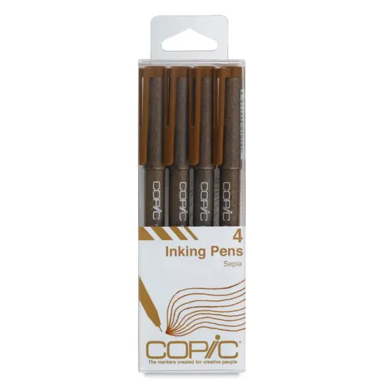 Copic Multiliner Pen - Sepia, Fine Nibs, Set of 4 {1}