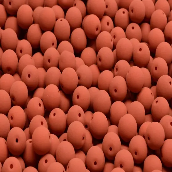 6mm Czech Round Druk Bead, Matte Velvet Brick, 50 pcs {1}