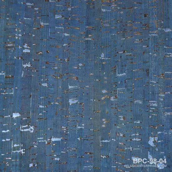 Belagio Cork Fabric, 25" Wide, Solids, Blue, 15-Yard Bolt {1}