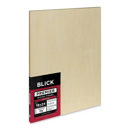 Blick Premier Wood Panel - 18" x 24", 7/8" Traditional Profile, Cradled {1}