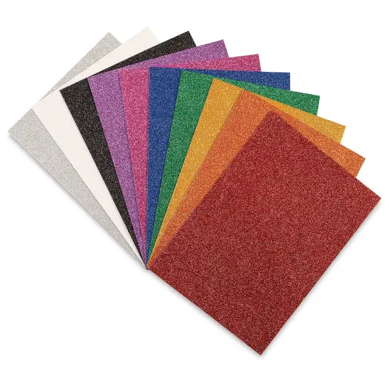 Creativity Street WonderFoam Pieces - Assorted Glitter Sheets, 10 Sheets, 8-1/4" x 11-3/4". {1}