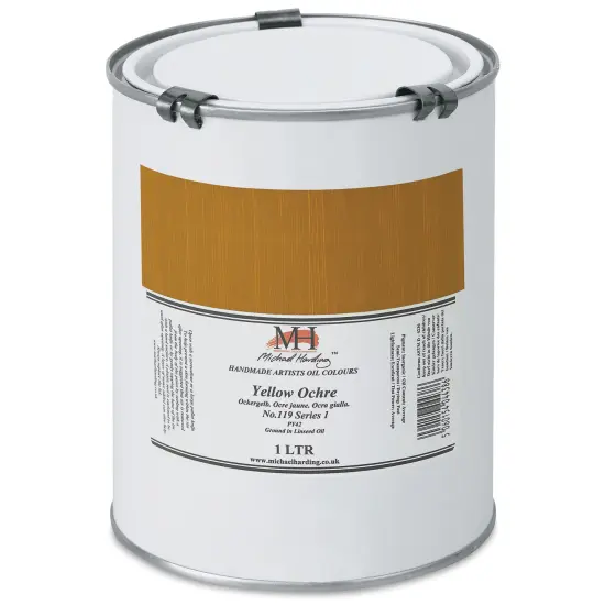 Michael Harding Artists Oil Color - Yellow Ochre, 1 Liter {1}