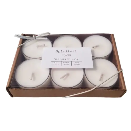 Stargazer Lily All Natural Soy Wax Tealights 6 Count Hand Poured with Fragrant/Essential Oils! {1}