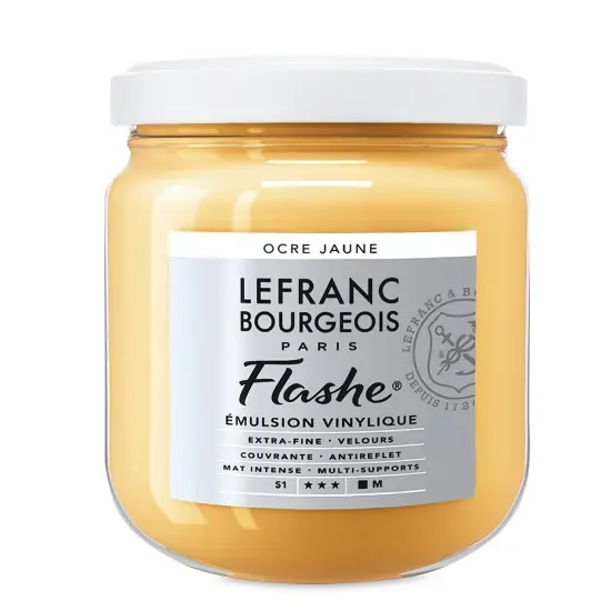 Lefranc & Bourgeois Flashe Vinyl Paint - Yellow Ochre, 400 ml jar {2}