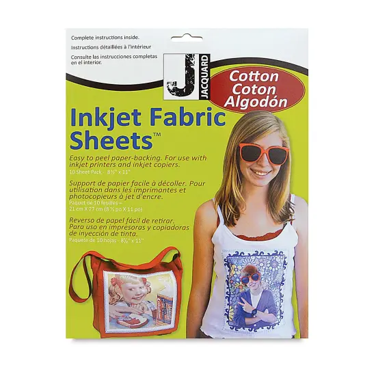 Jacquard Inkjet Fabric - 8-1/2" x 11", Cotton, Pkg of 10 {2}