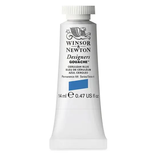 Winsor & Newton Designers Gouache - Cerulean Blue, 14 ml tube {2}
