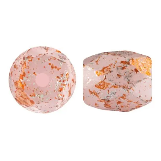 Baros Par Puca&reg; Czech glass bead, Frost Sweet Pink Tweedy, 10 grams {1}