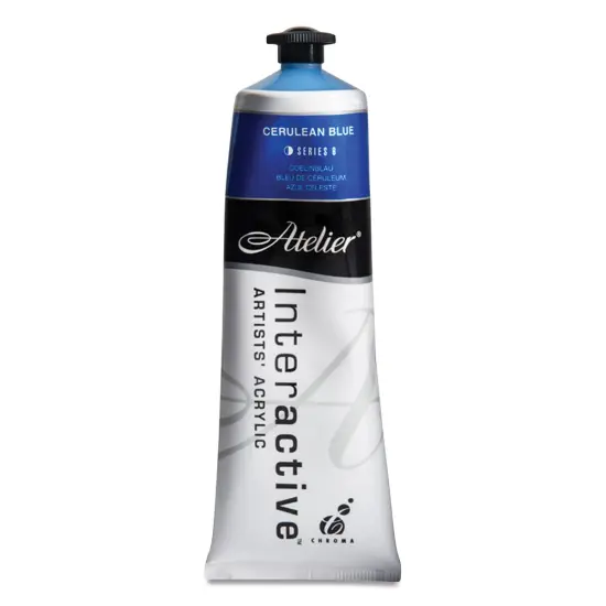 Chroma Atelier Interactive Artists' Acrylics - Cerulean Blue, 80 ml tube {1}