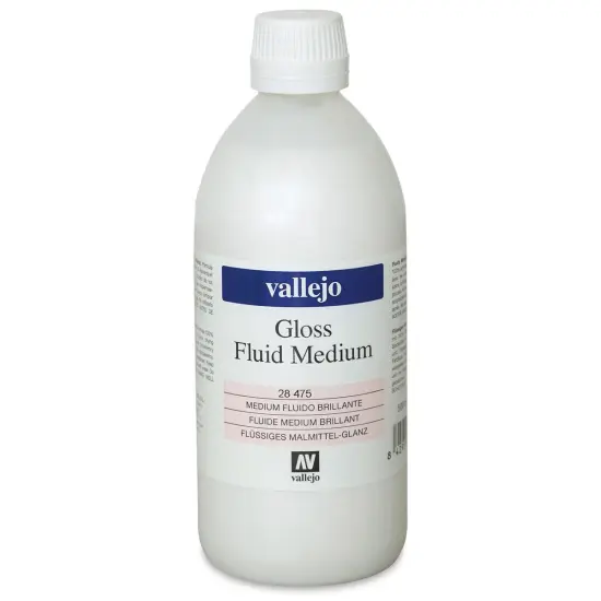 Vallejo Acrylic Fluid Medium - Gloss, 500 ml {2}