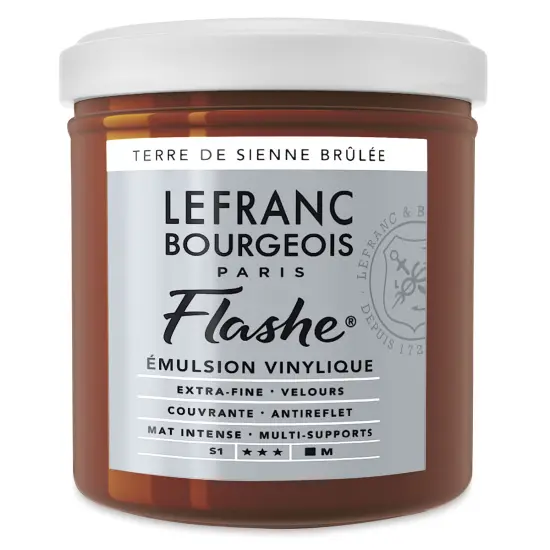 Lefranc & Bourgeois Flashe Vinyl Paint - Burnt Sienna, 125 ml jar {2}