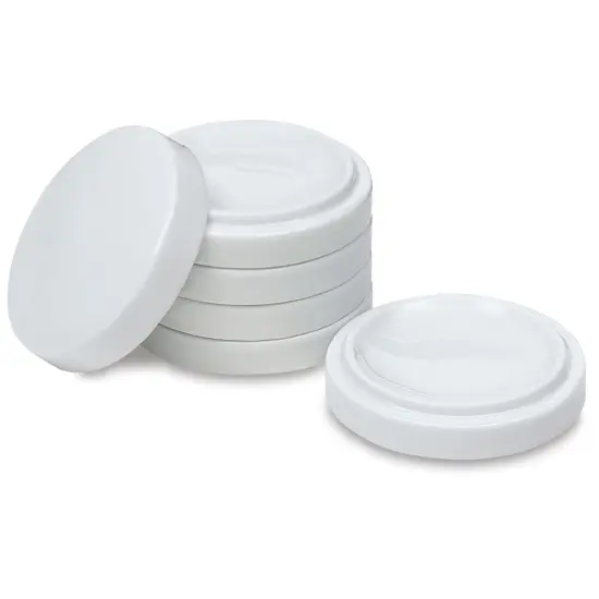 Richeson Nesting Porcelain Palette Set - Small x 1/2" x 3", With 1 Lid, Set of 5 {2}