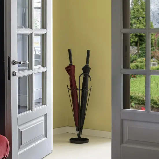 Black Umbrella Shaped Creative Umbrella Holder Stand for Indoor and Outdoor {4}