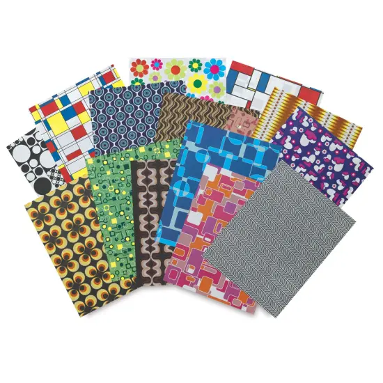 Roylco Decorative Papers - 8-1/2" x 11", Retro Pop, 32 Sheets {2}