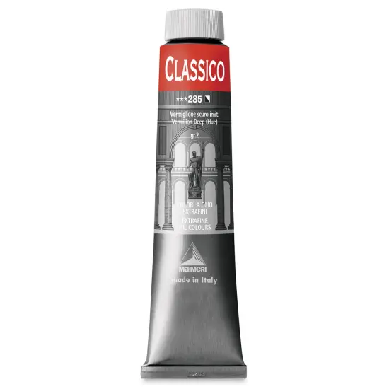Maimeri Classico Oil Color - Vermilion Deep (Hue), 200 ml tube {1}