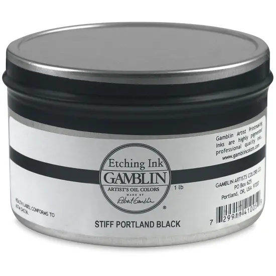 Gamblin Etching Ink - Stiff Portland Black, 1 lb {1}