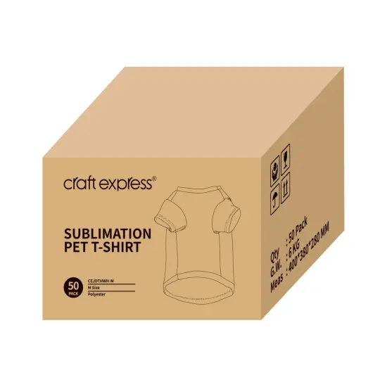 Craft Express 2 Pack of Large White Sublimation Pet T-Shirts {5}