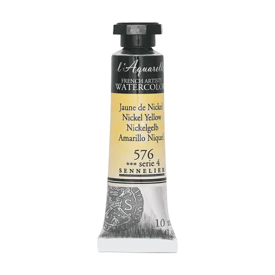 Sennelier French Artists' Watercolor - Nickel Yellow, 10 ml, Tube {2}