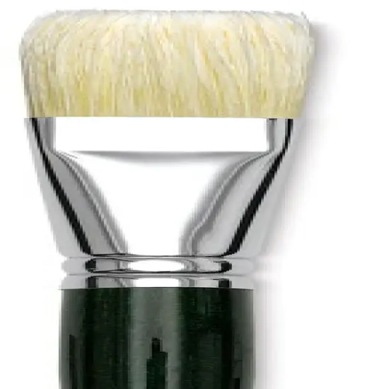 Winsor & Newton Winton Hog Bristle Brush - Flat, Long Handle, Size 12 {1}