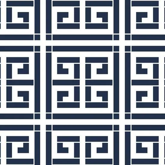 Crete Greek Key Wall Stencil {3}