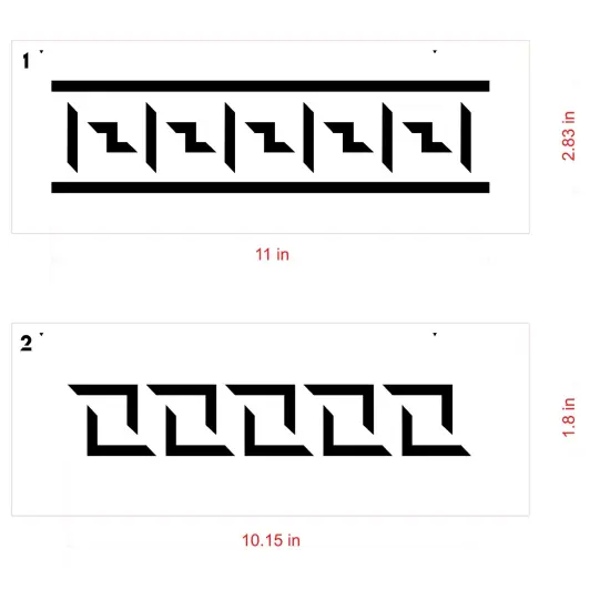 Greek Key Wall Stencil | 2651 by Designer Stencils | Pattern Stencils | Reusable Stencils for Painting | Safe & Reusable Template for Wall Decor | Try This Stencil Instead of a Wallpaper | Easy to Use & Clean Art Stencil Pattern {2}